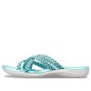 Crocs (WMNS) ニット フリップフロップ ブルー ホワイト 205728-4DY