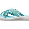 Crocs (WMNS) ニット フリップフロップ ブルー ホワイト 205728-4DY
