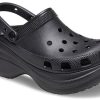 Crocs (WMNS) スモールホエール レトロクロックス 厚底 ブラックサンダル 206302-001