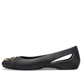 Crocs (WMNS) スローン エンベリッシュド フラットシューズ “ブラックゴールド” 206355-751
