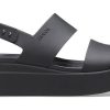 Crocs (WMNS) ブルックリン 厚底 カジュアル ブラック サンダル 206453-060