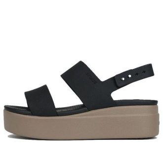 Crocs (WMNS) ブルックリン 厚底 ブラックサンダル “ブラック” 206453-07H Crocs (WMNS) ブルックリン 厚底 ブラックサンダル “ブラック” 206453-07H