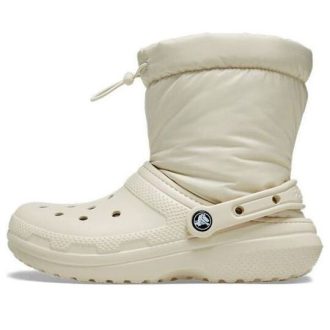 Crocs (WMNS) クラシック ラインド ネオ パフ ブーツ “ベージュ” 206630-2Y2