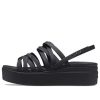 Crocs (WMNS) ブルックリン ストラップ ブラック サンダル 206751-001