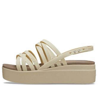 Crocs (WMNS) ブルックリン ストラッピー ロー ウェッジ “ボーン” 206751-2Y2 Crocs (WMNS) ブルックリン ストラッピー ロー ウェッジ “ボーン” 206751-2Y2