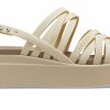 Crocs (WMNS) ブルックリン ストラッピー ロー ウェッジ “ボーン” 206751-2Y2