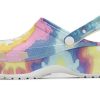 Crocs (WMNS) クラシック クロッグ クラウド タイダイプリント 軽量 コンフォート スポーツサンダル ピンク ブルー 207151-94S