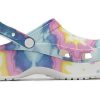 Crocs (WMNS) クラシック クロッグ クラウド タイダイプリント 軽量 コンフォート スポーツサンダル ピンク ブルー 207151-94S