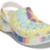 Crocs (WMNS) クラシック クロッグ クラウド タイダイプリント 軽量 コンフォート スポーツサンダル ピンク ブルー 207151-94S