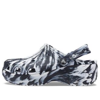 Crocs (WMNS) クラシック プラットフォーム マーブル クロッグ “ブラック ホワイト” 207176-066