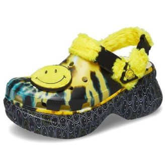 Crocs (WMNS) クラシッククロッグ スマイリングフェイス スタイリッシュフラットスポーツ イエローサンダル 207271-90H