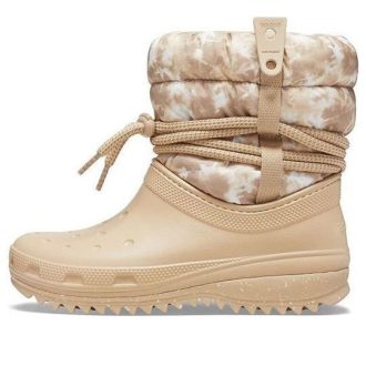 Crocs (WMNS) クラシック ネオ パフ リュクス ブーツ “ベージュホワイト” 207312-2E9