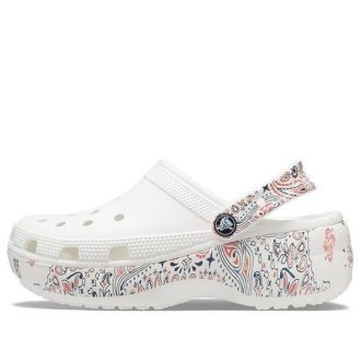 Crocs (WMNS) クラシック プラットフォーム アメリカーナ ペイズリー クロッグ “ホワイト” 207337-94S