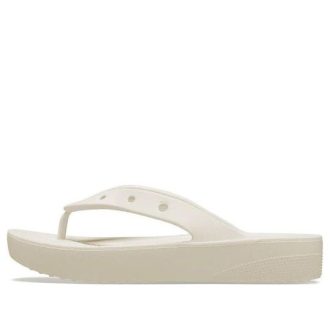 Crocs (WMNS) クラシック プラットフォーム フリップ (ベージュ) 207714-2Y2