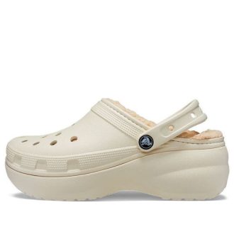 Crocs (WMNS) クラシック プラットフォーム ライニング クロッグ “ボーン” 207938-2Y2