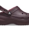 Crocs (WMNS) クラシック プラットフォーム ライニング クロッグ “ダークチェリー” 207938-6WD