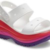 Crocs (WMNS) クラシック メガ クラッシュ サンダル “ホワイト レッド パープル” 207989-94S