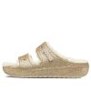 Crocs (WMNS) クラシック コジー グリッター サンダル “マルチゴールド” 208124-93S