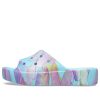 Crocs (WMNS) クラシック プラットフォーム パーム プリント スライド “ブルー マルチカラー” 208607-4NQ