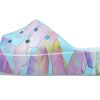 Crocs (WMNS) クラシック プラットフォーム パーム プリント スライド “ブルー マルチカラー” 208607-4NQ