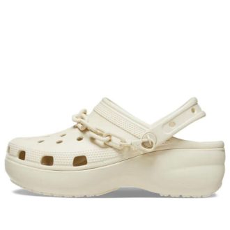 Crocs (WMNS) クラシック プラットフォーム チェーン クロッグ “ボーン” 209022-2Y2