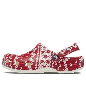 Crocs (WMNS) クラシック ホリデー セーター グラフィック “レッド ホワイト” 209237-90H
