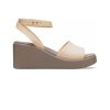 Crocs (WMNS) ブルックリン アンクルストラップ ウェッジサンダル “クリームホワイトブラウン” 209406-2DS