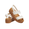 Crocs (WMNS) ブルックリン ウーブン ウェッジサンダル “ホワイトブラウン” 209977-0WV