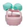 Crocs (WMNS) クラシック プラットフォーム ボウ フリップフロップ “ピンク ティール” 210182-606