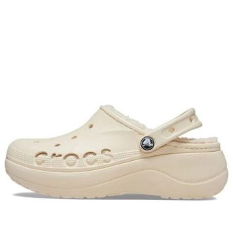 Crocs (WMNS) Baya プラットフォーム ライニング クロッグ “ベージュ” 208708-11S