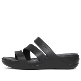 Crocs (WMNS) Boca ストラップウェッジサンダル “ブラック” 207434-001