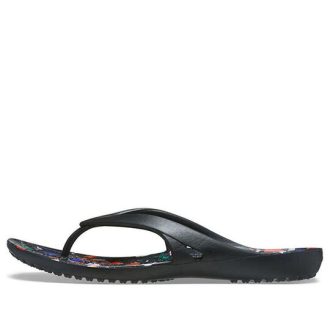 Crocs (WMNS) Kadee 2 プリント フリップ ミニマル カジュアル フリップフロップ ブラック 206866-001 Crocs (WMNS) Kadee 2 プリント フリップ ミニマル カジュアル フリップフロップ ブラック 206866-001