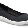 Crocs (WMNS) Reviva Cozy 通気性 ローカット アスレジャー カジュアル スポーツシューズ ブラック ホワイト 205880-066