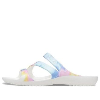Crocs (WMNS) Swiftwater Crocs カジュアル マルチカラー タイダイ サンダル “ホワイト” 206894-928 Crocs (WMNS) Swiftwater Crocs カジュアル マルチカラー タイダイ サンダル “ホワイト” 206894-928