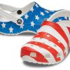 Crocs (WMNS) USA パターンプリント 軽量 コージーサンダル ブルー レッド 205974-94S