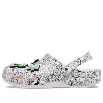 Crocs x Steven Harrington クラシッククロッグ「クイックストライク – ホワイト ブラック」208145-103